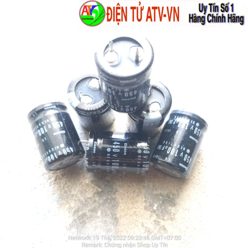 Tụ 100uf 330uf 450VDC hàng nhật xịn chân cứng đủ thông số