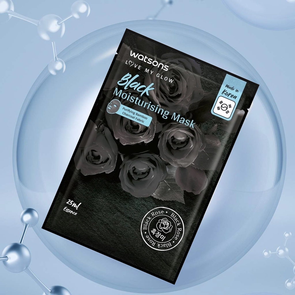 Mặt Nạ Watsons Black Moisturising Mask Black Rose Dưỡng Ẩm 25ml