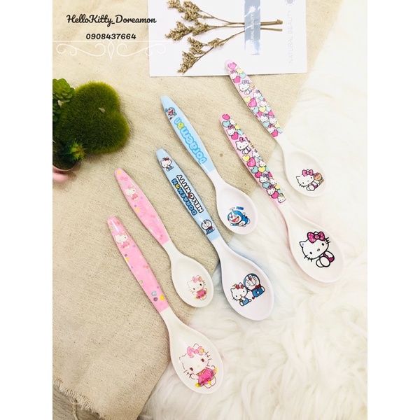 Muỗng Melamin HelloKitty Doreamon