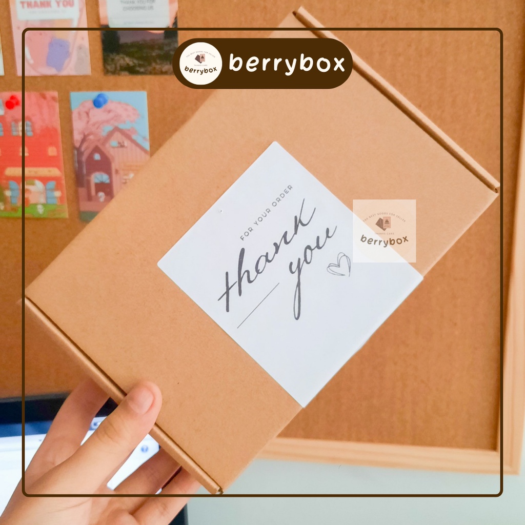 Berry | Set 50 tem nhãn dán BF, sticker niêm phong có keo dán túi giấy, thùng carton, gói hàng