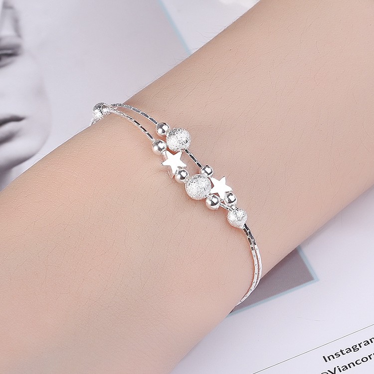 10 designs S925 Silver Bracelet Girls' Accessories Simple Exquisite Bracelet Snowflake Bracelet Multi-Style Design Bracelet Gelang wanita