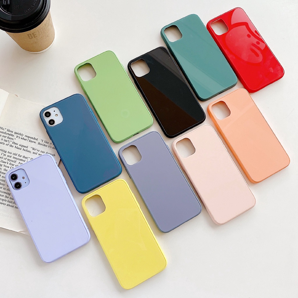 Ốp điện thoại kính cường lực 9H cứng 9H cho iPhone 11 Pro Max X XS Max XR 7 8 6 Plus SE 2020