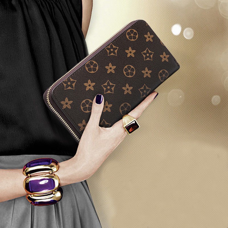 Ví nữ đựng tiền nhiều ngăn dáng dài 281 chất da cao cấp phong cách thanh lịch