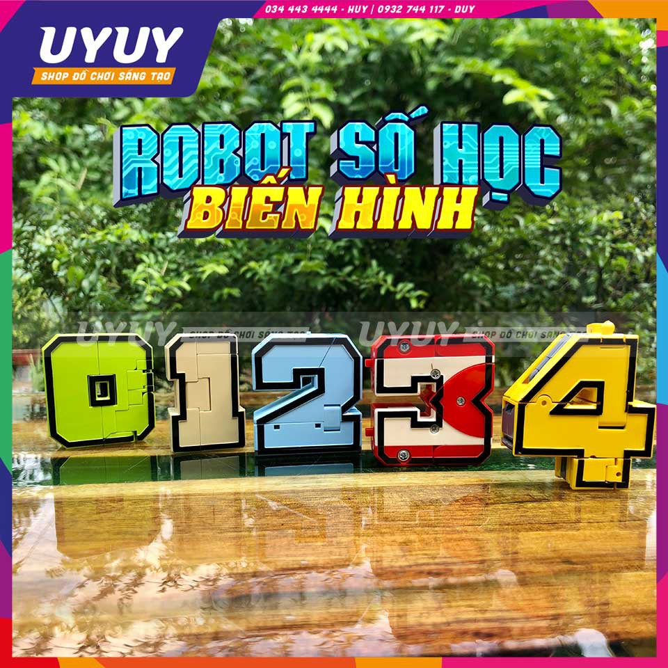 [Mã LIFETOYS1 giảm 30K đơn 99K] XinleXin Robot Biến Hình 15 Chữ Số Và Phép Tính