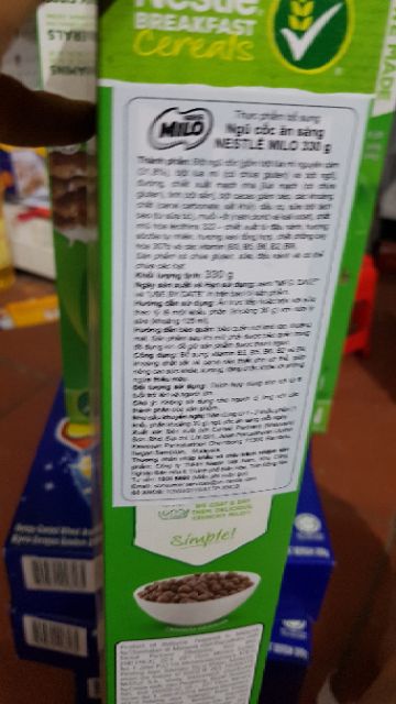 [Mã GRO2405 giảm 10% đơn 250K] NGŨ CỐC ĂN SÁNG NESTLE MILO 330G