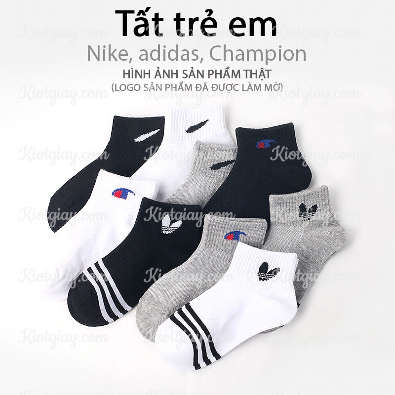 Tất Nike, Adidas, Champion cho bé. Tất lưới trẻ em cao cấp thấm hút, thoáng khí