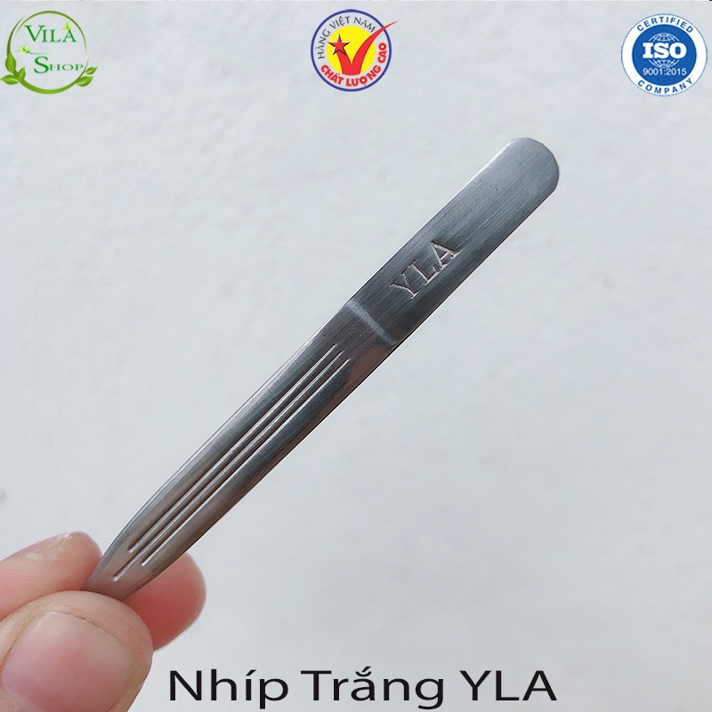 Nhíp Nhổ Lông Mày, Nhíp Đa Năng Nhổ Tóc Bạc YLA Màu Trắng - Thép Không Gỉ Hàng Chuẩn, Đẹp, Bám Tốt