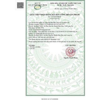 VIÊN UỐNG CALCIUM PLUS VITAMIN D3