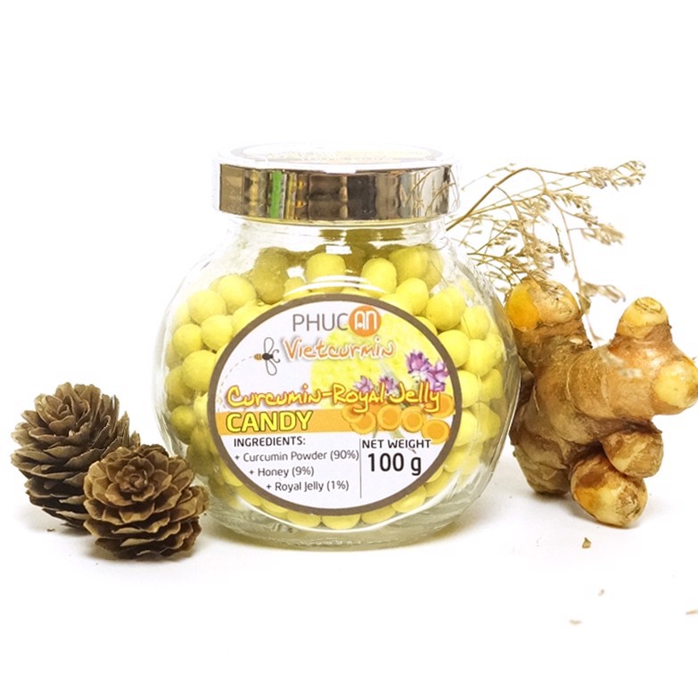 Viên Tinh Bột Nghệ Sữa Ong Chúa Cao Cấp Vietcurmin PHÚC AN 100g