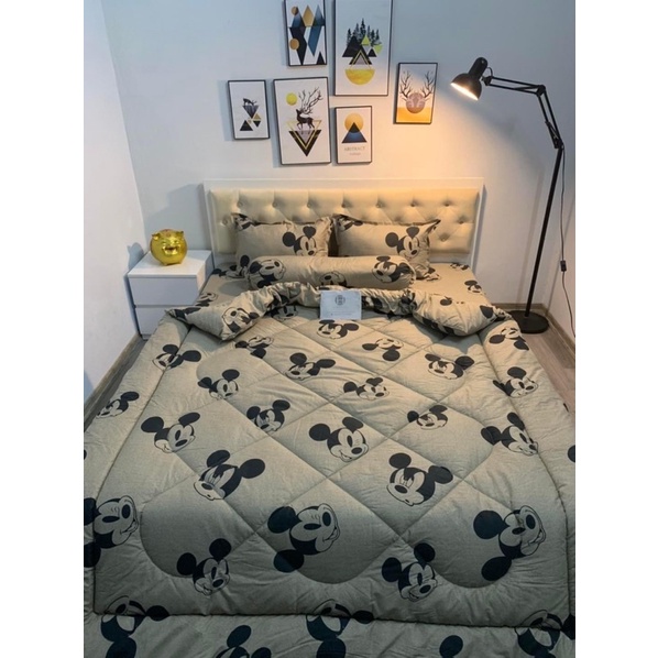 Bộ 5 món chăn phao bông dày chất liệu cotton poly hàng loại 1 ( được chọn mẫu )