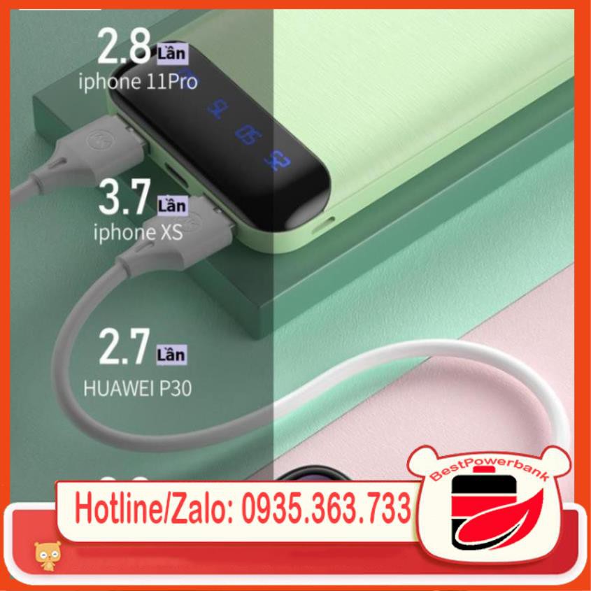 ⚡2 Năm Bảo Hành⚡Sạc Dự Phòng Tích Hợp Màn Hình LED Remax WK-161 10000mAh Chính Hãng | BigBuy360 - bigbuy360.vn