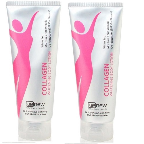 Combo 2 Sữa Dưỡng Thể Toàn Thân Ban Ngày Body Collagen Benew Hàn quốc Trắng Da Tức Thời Và Lâu Dài 200ml/ Hộp- CHÍNHHÃNG