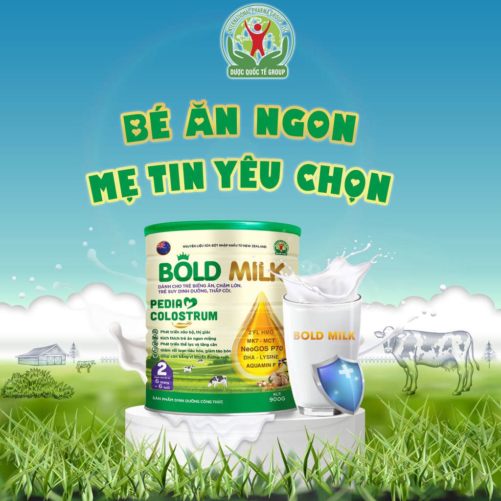 Sữa DINH DƯỠNG BOLD MILK PEDIA COLOSTRUM 900G
