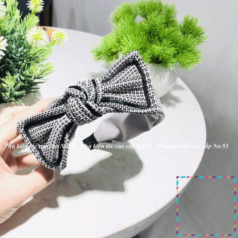 (SALE OFF) BĂNG ĐÔ CÀI TÓC CARO BẢN TO MÀU GHI MUỐI TIÊU PHỤ KIỆN TÓC NO.93 ACCESSORY