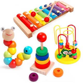 Combo 4 đồ chơi gỗ thông minh phát triển trí não cho bé