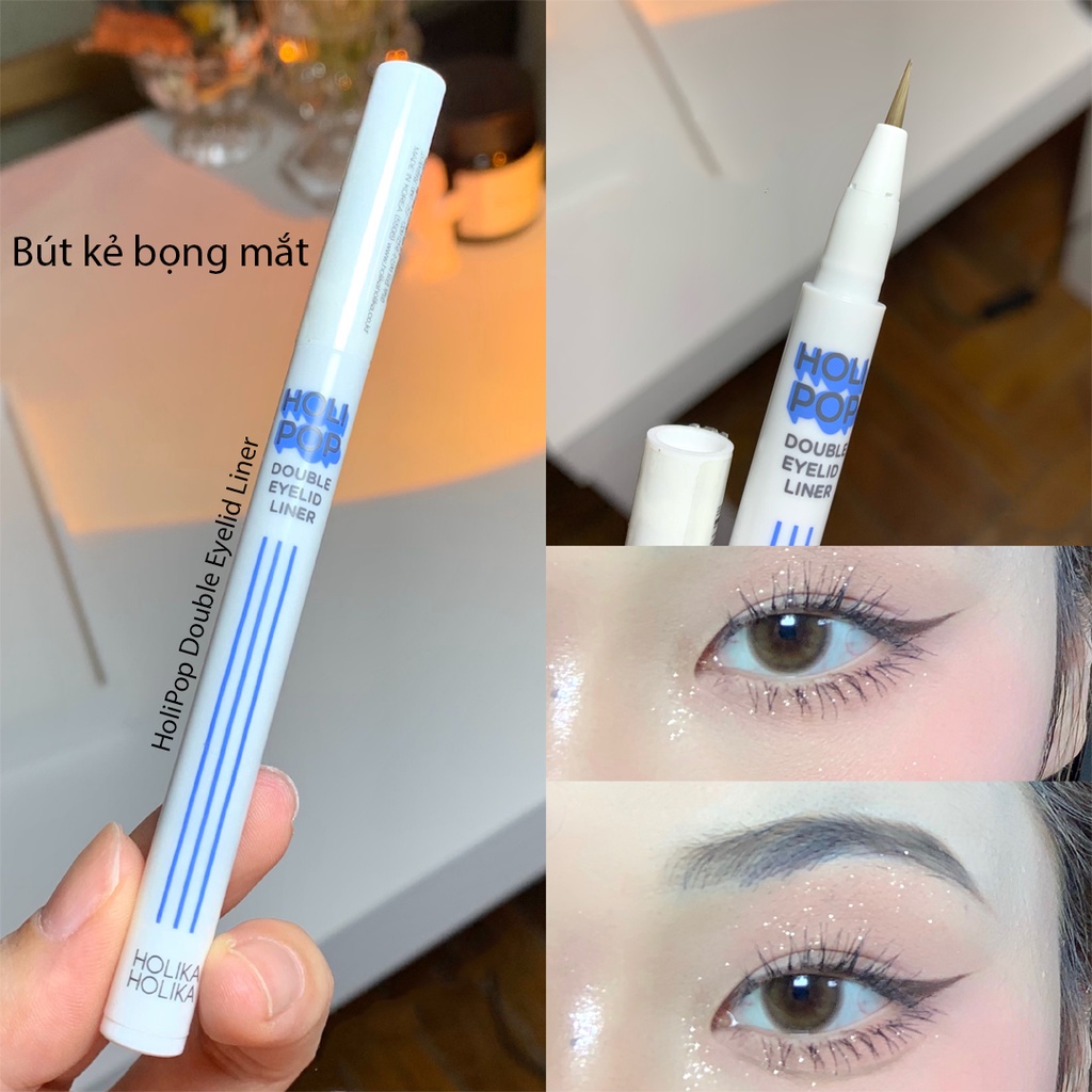 Bút kẻ trang điểm bọng mắt và mí mắt HOLIKA HOLIKA Pop double eyelid liner 0.5g