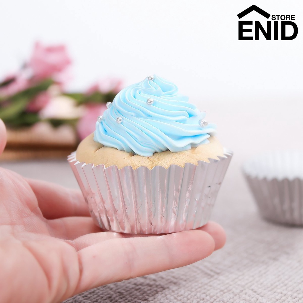 Set 100 Cốc Lá Nhôm Chịu Nhiệt Chống Mỡ Làm Bánh Cupcake