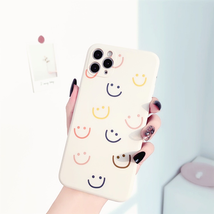 Ốp lưng iphone ✨DECASE's ✨ BASIC Mặt cười cạnh vuông 6/6plus/6s/6splus/7/7plus/8/8plus/x/xr/xs/11/12/13/pro/max/plus | BigBuy360 - bigbuy360.vn