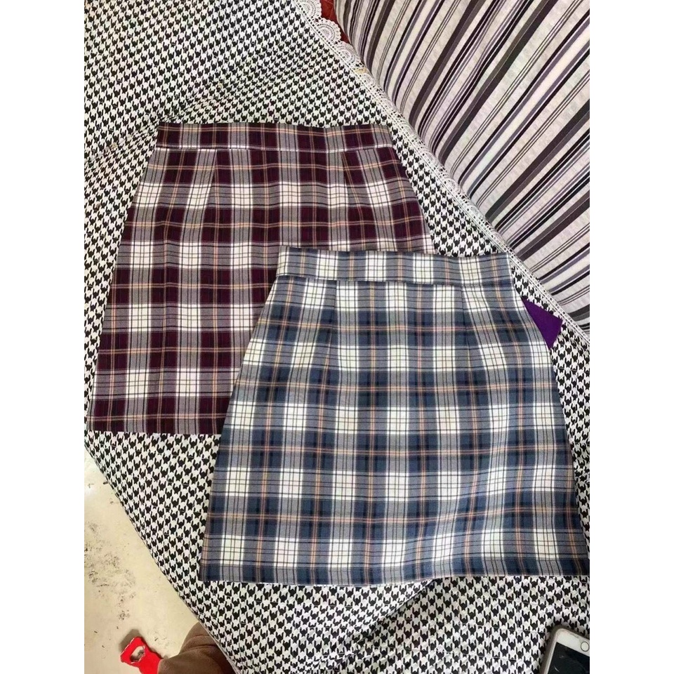 Chân Váy Kẻ To Dáng Chữ A_Xưởng May Quang Anh