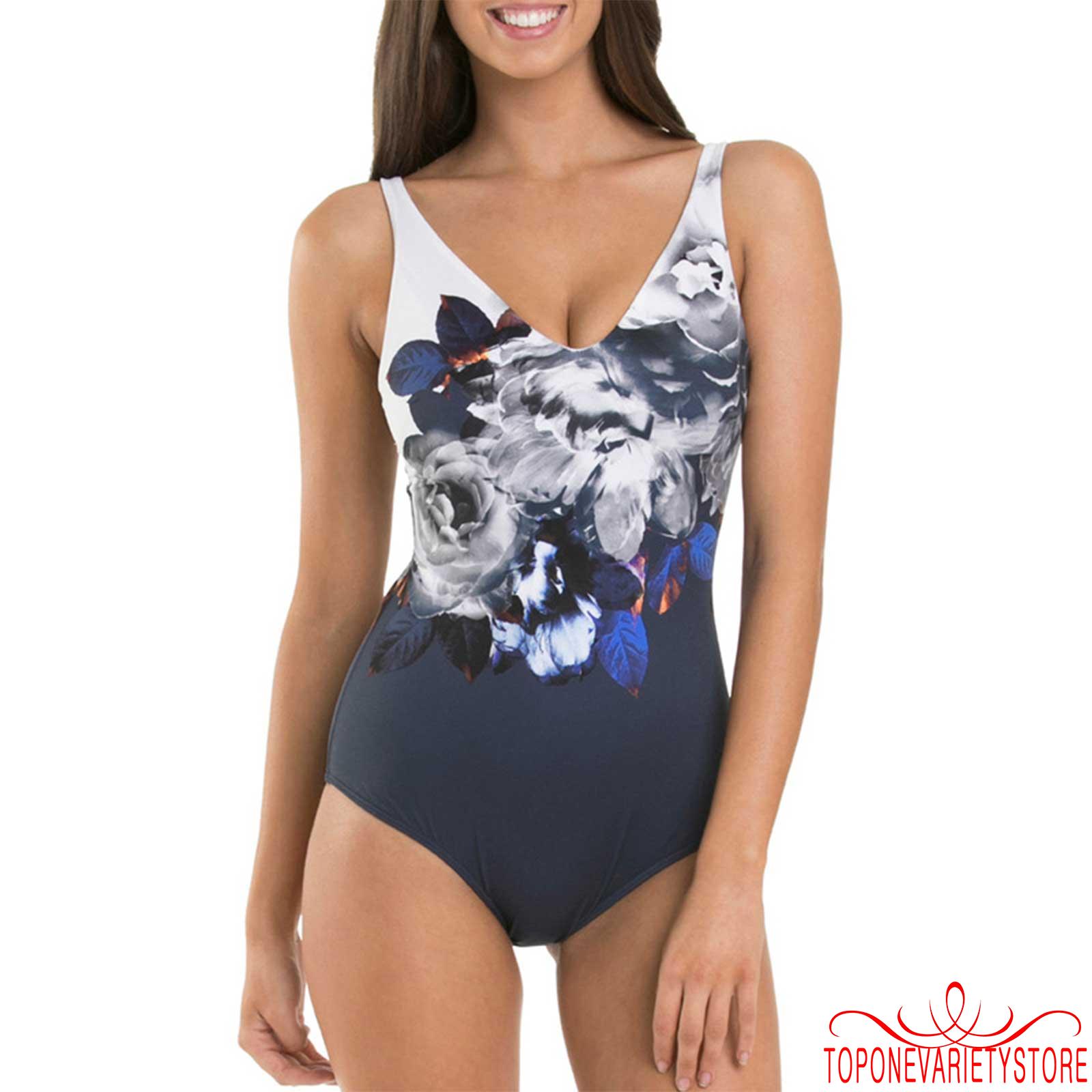 Đồ Bơi Một Mảnh Cổ V Họa Tiết Hoa Cho Nữ | BigBuy360 - bigbuy360.vn