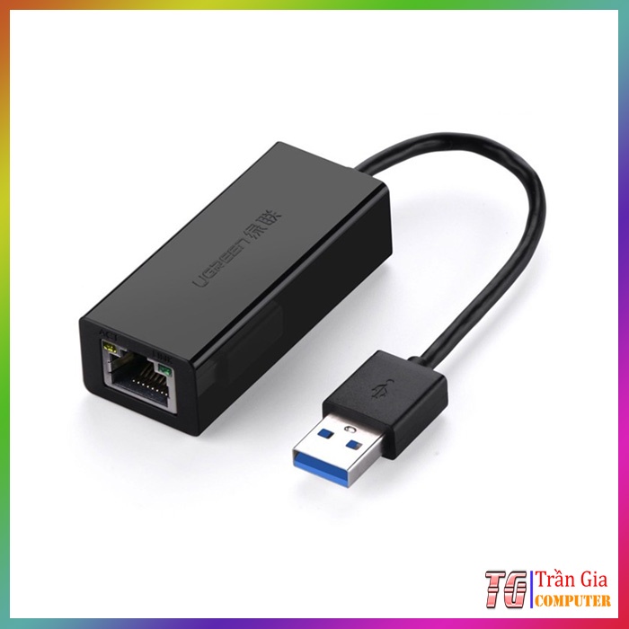 Cáp chuyển USB 3.0 to LAN Gigabit Ugreen (20255/20256) tốc độ 10/100/1000Mbps