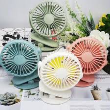 Quạt tích điện mini kẹp bàn