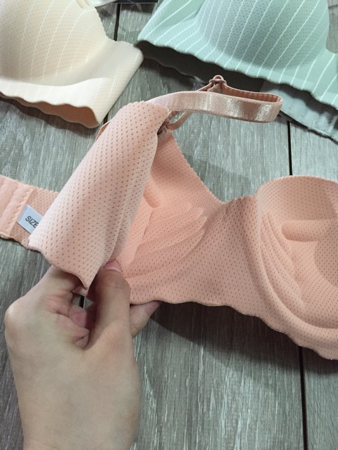 Áo ngực, áo lót su non không gọng thông hơi thoáng khí, siêu mềm mịn nâng nhẹ 2cm đủ màu Double T #ellen