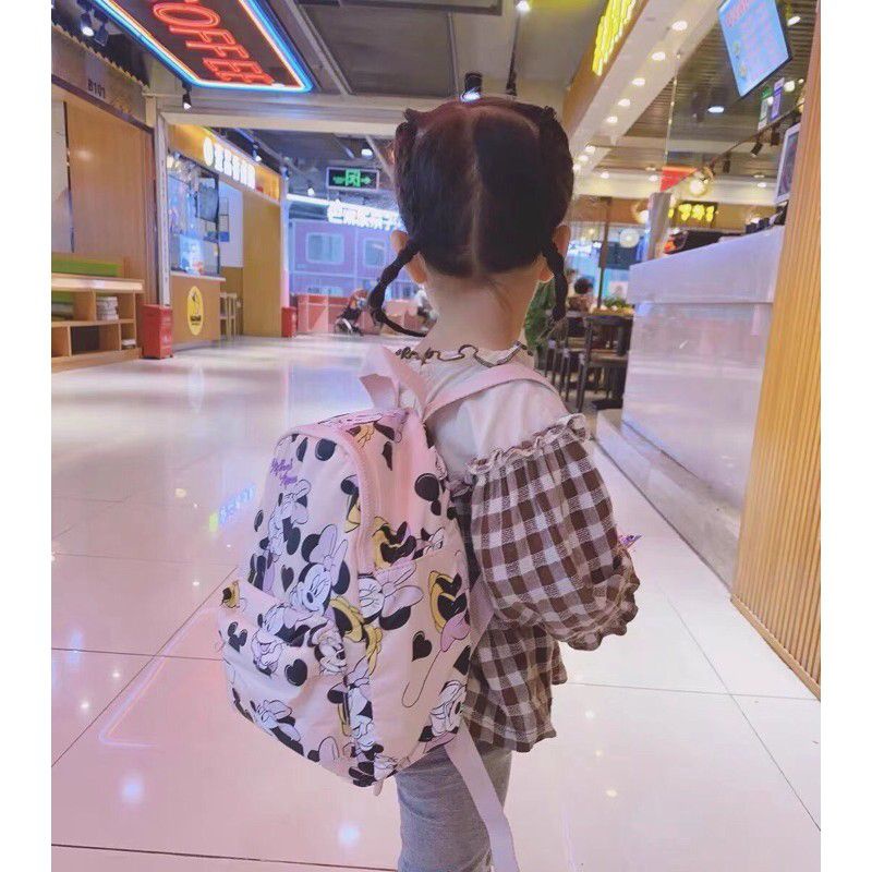 Balo ZARA KIDS xuất xịn vải dù Mickey hồng cho bé gái
