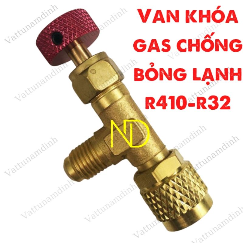 Van khóa gas chống bỏng lạnh dùng chung cho 2 loại môi chất lạnh