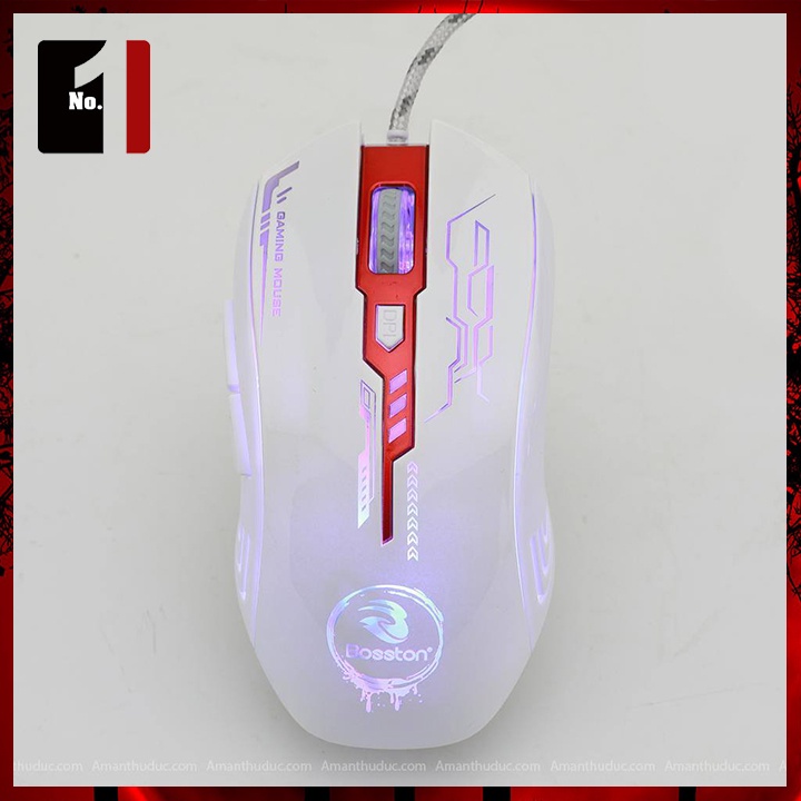 Chuột Gaming Máy Tính BOSSTON BS14 Led Rgb Chuột Vi Tính Laptop Pc Chơi Game Có Dây Giá Rẻ