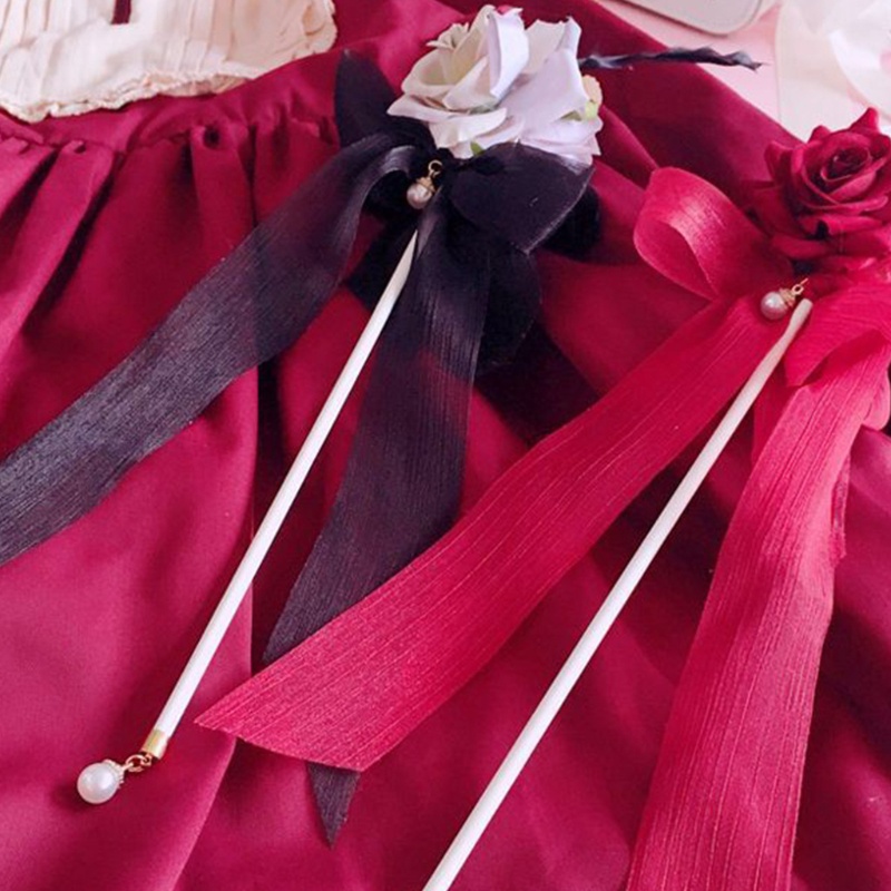 Dây Ruy Băng Hoa Hồng Cầm Tay Phong Cách Lolita