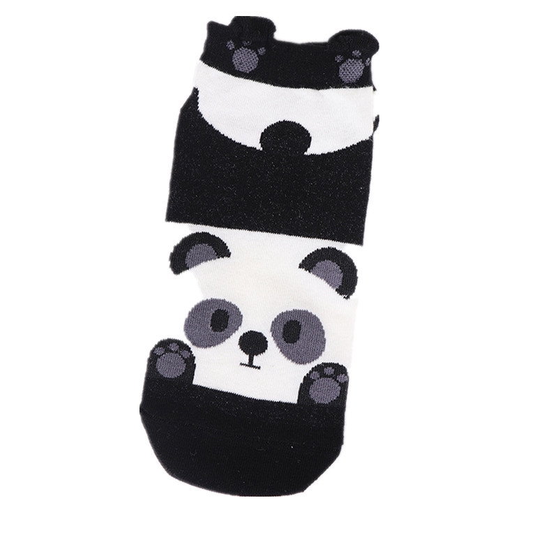 Kawaii Animal Printed Ankle Socks Women Girl Cat Slipper Socks Target 100 Cotton Loafer Socks Low Cut Socks Non Slip White Socks