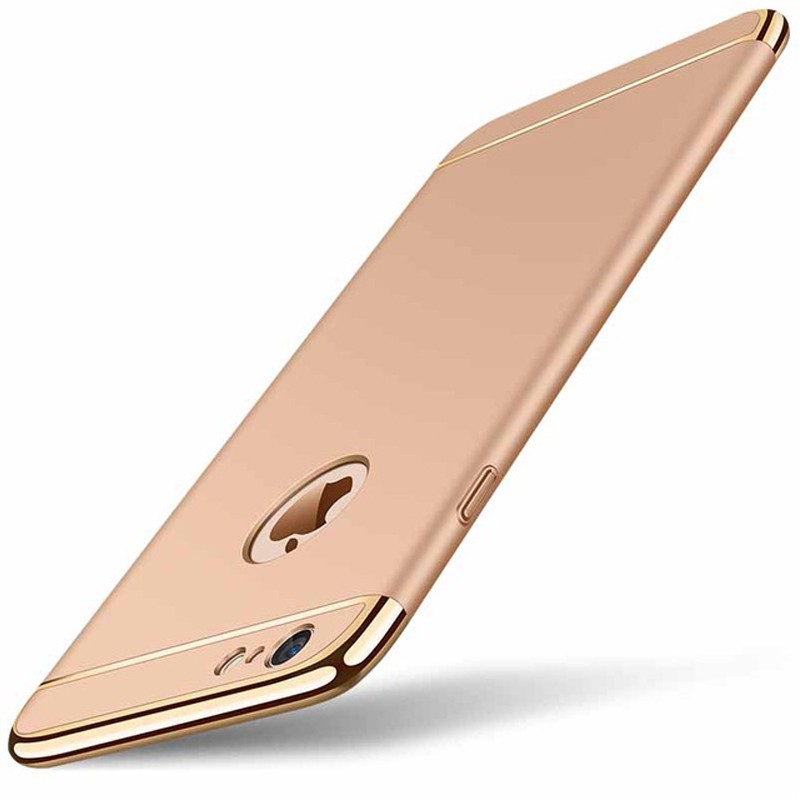 Ốp lưng iphone 6 / 6s mạ viền vàng ( màu hồng )