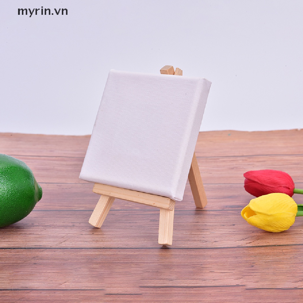 Tranh Vải Canvas Mini 10Cmx10Cm Khung Gỗ Treo Tường Trang Trí Cho Bé