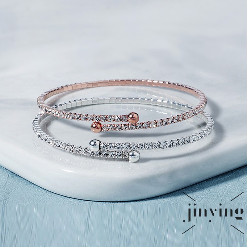 GETNOIVAS Vòng Đeo Tay Hở Đính Đá Nhân Tạo Xinh Xắn Cho Nữ