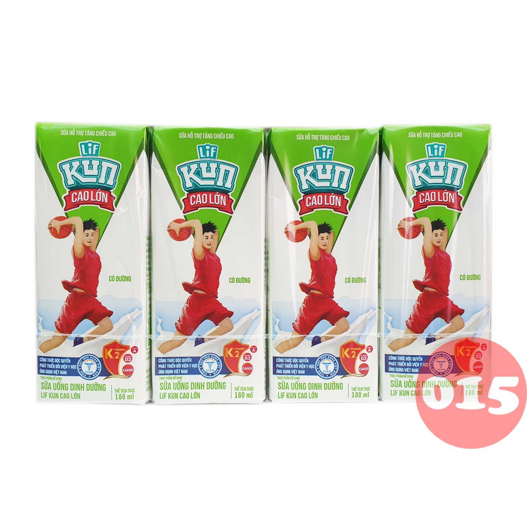 ĐỦ VỊ _Thùng 48 hộp sữa Kun 180ml