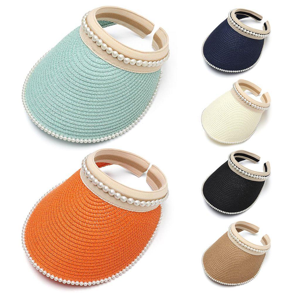 MAG Mũ Cói Rộng Vành Hở Chóp Chống Tia UV Thời Trang Đi Biển