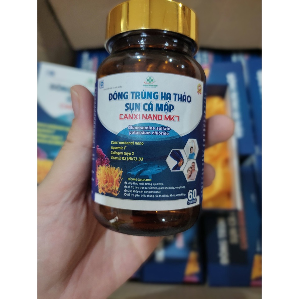 Viên uống đông trùng hạ thảo sụn cá mập Nano Canxi MK7