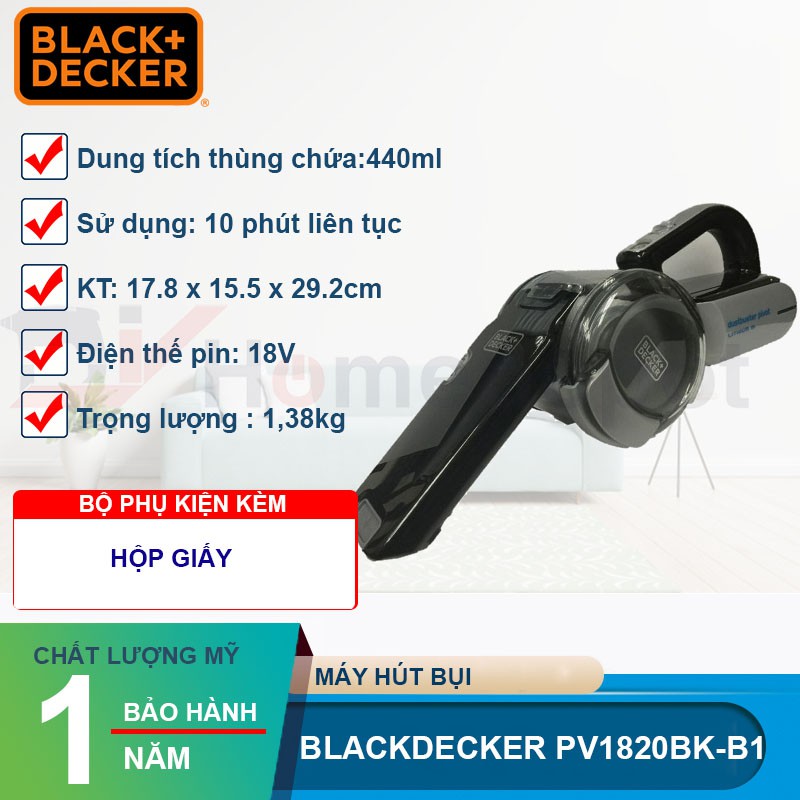 Máy hút bụi Black Decker 18V PV1820BK-B1