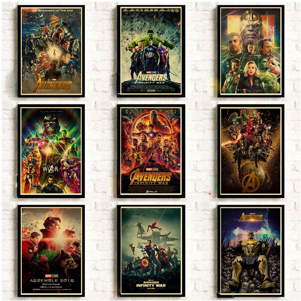 Poster Phim Avengers Infinity War Dán Tường Trang Trí Tiện Dụng