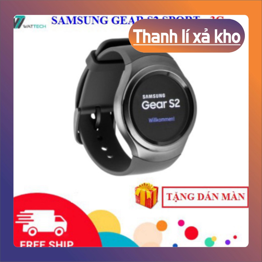 THANH LÝ XẢ KHO Đồng Hồ Thông Minh Samsung Gear S2 Sport 3G_ (Bản Có Loa) THANH LÝ XẢ KHO