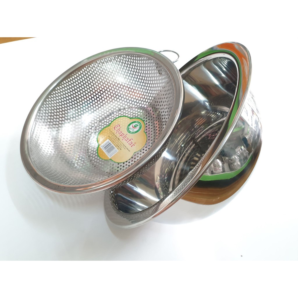 Thau inox cao cấp inox 304 size 20, 22, 24, 26, 28, 30cm