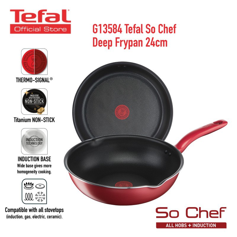 Chảo Tefal - Chảo chiên sâu lòng 24cm Tefal So Chef G1358495