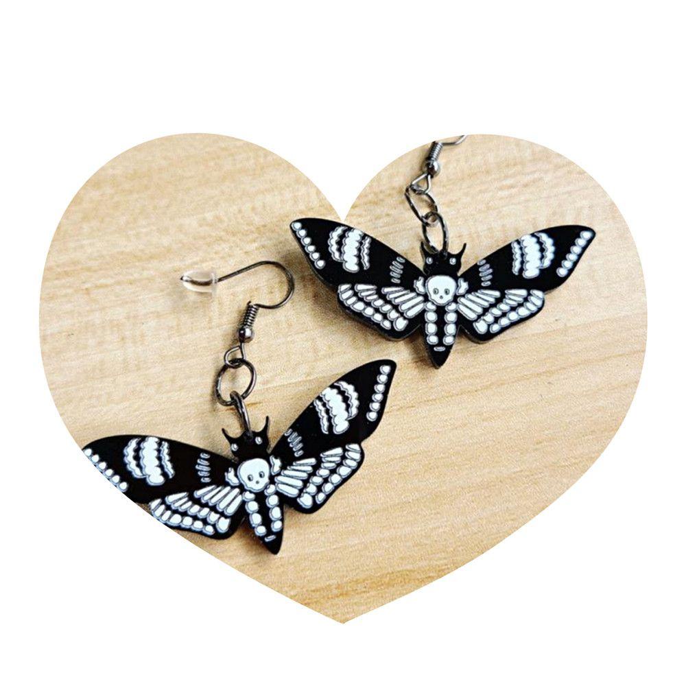 LAY Bông Tai Hình Đầu Lâu Bằng Nhựa Acrylic