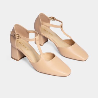 Giày Cao Gót 5 Cm Thời Trang Nữ Bít Mũi Gót Vuông Phối Dây Quai Mảnh Phong Cách-KCL006