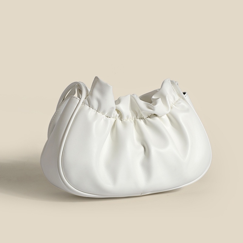 Túi Đeo Vai Hình Bánh Bao Màu Trơn Thời Trang Cho Nữ