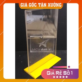 [Mica Việt Nam] [Giá Gốc Tận Xưởng] Combo 3 Bảng Menu Thực Đơn Mica A4 Dọc Đế Các Màu