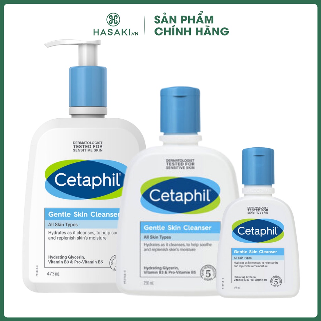 Sữa Rửa Mặt Cetaphil Dịu Nhẹ Không Xà Phòng 125ml, 250ml, 473ml, 500ml, 1000ml Hasaki Sản phẩm chính hãng
