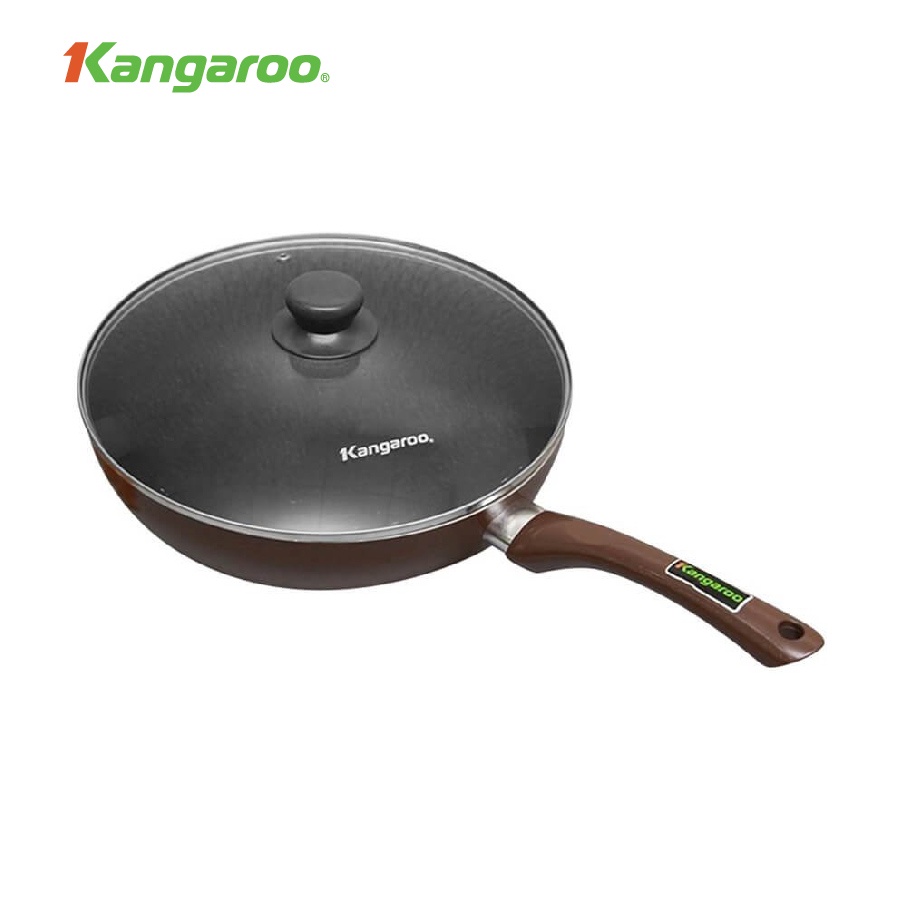 [Mã ELHADEV giảm 4% đơn 300K] Chảo chống dính sâu lòng vung kính Kangaroo KG919M 28cm