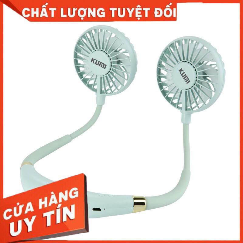 Quạt mini sạc qua USB hiệu KUMI treo cổ dùng khi chơi thể thao